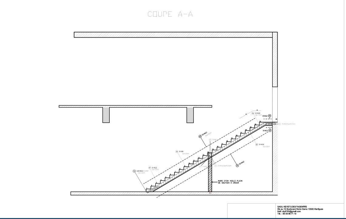Escalier de secours coupe-feu